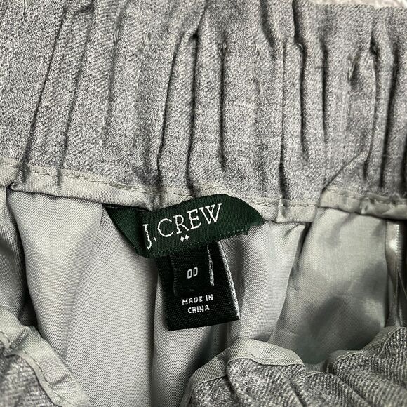 J.Crew Wool Blend Sidewalk Pleated Pencil Skirt Womens 00 Gray Elastic Pockets - Picture 4 of 10
